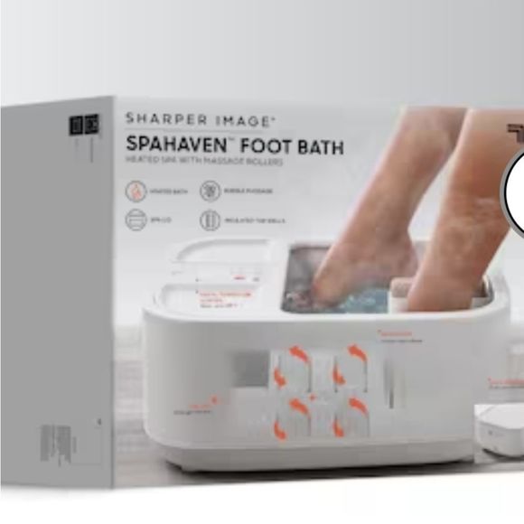 Sharper Image SpaHaven Heated w/Massage Rollers Foot Bath - Picture 9 of 16